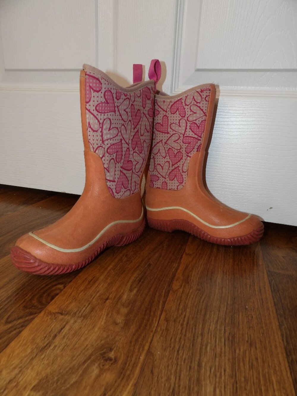 Muck Boot Company Hale Waterproof Boots Pink Hearts Print Size 13